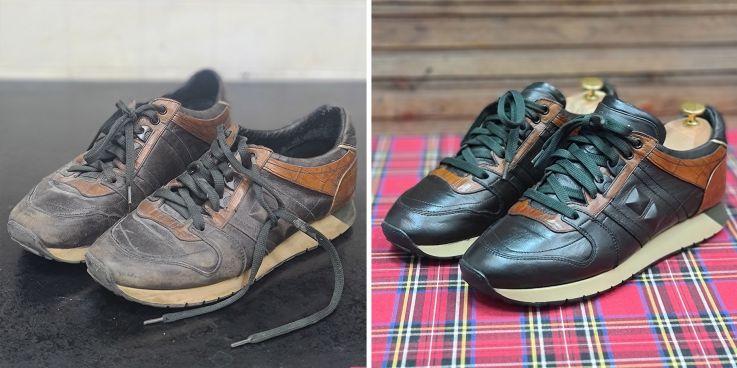 До и после: Устранение царапин и покраска кожи